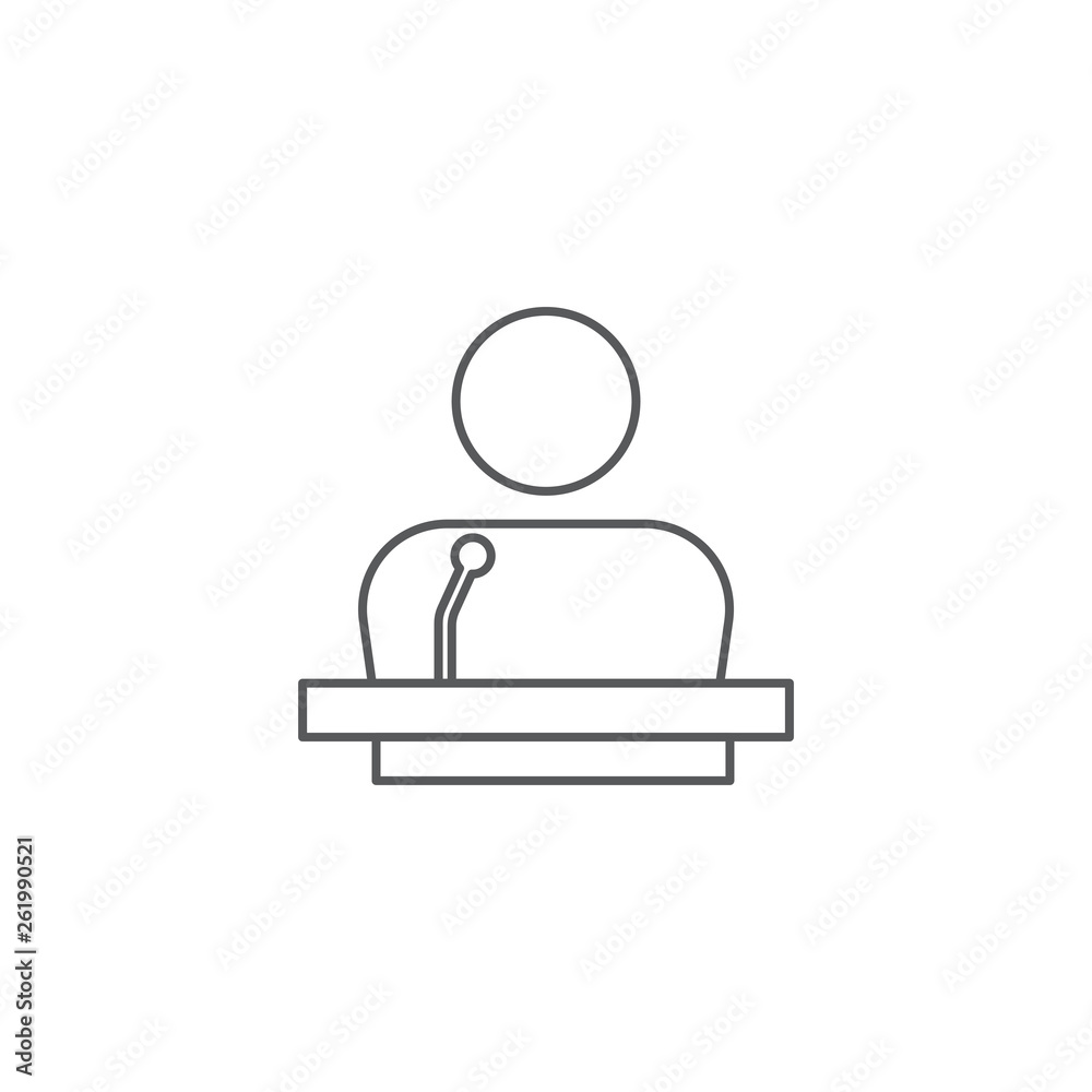 speaker with microphone vector icon isolated on white background speaker with microphone vector icon isolated on white background