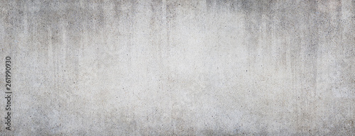 Concrete background with drips. Grey stone banner