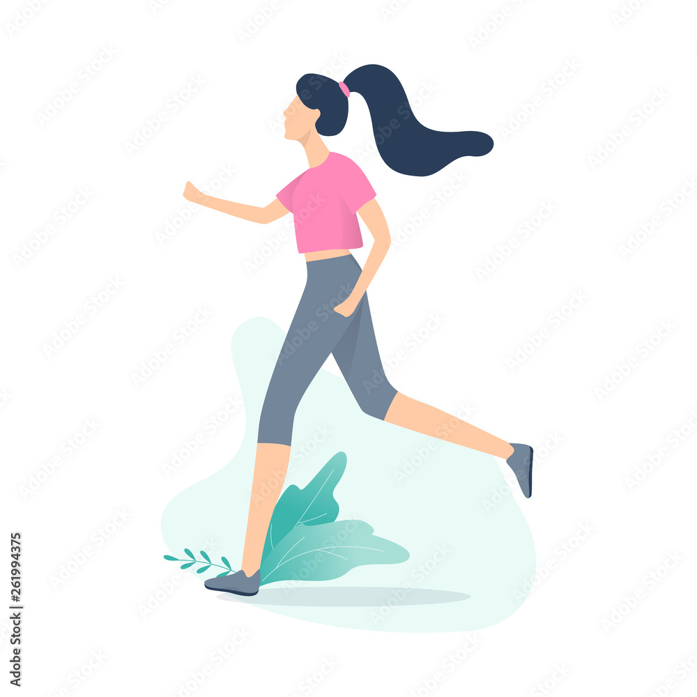Jogger run. Sport training and exercise for health