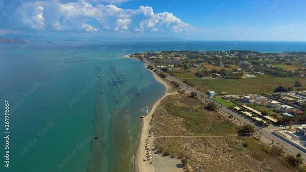 Aerial view of the Greek shore. Aerial view of the Greek shore.