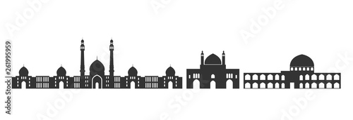 Iran logo.  Isolated Iranian architecture on white background