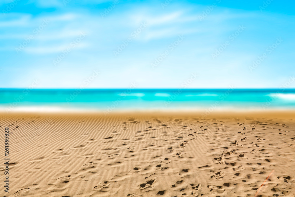 Summer background of beach and sea. Free space for your decoration. Summer background of beach and sea. Free space for your decoration.