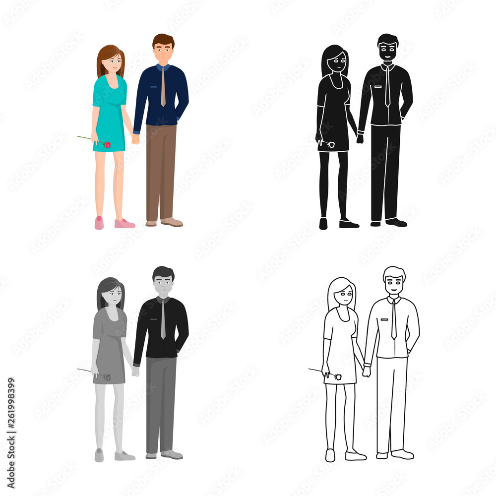 Vector design of couple and young symbol. Set of couple and husband vector icon for stock. Vector design of couple and young symbol. Set of couple and husband vector icon for stock.