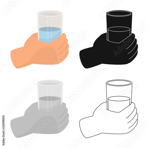 Isolated object of water  and drink sign. Collection of water  and glass  vector icon for stock.