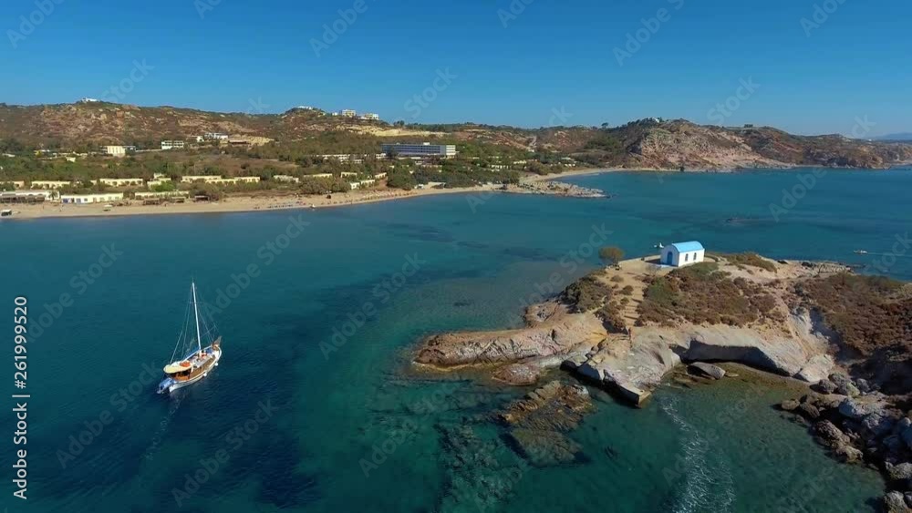Aerial view of the Greek shore. Aerial view of the Greek shore.