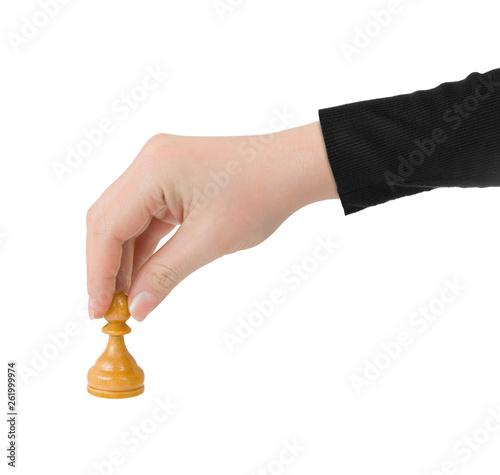 Hand with pawn