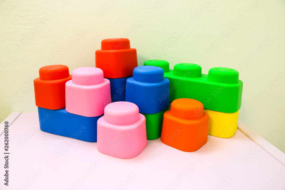 building kit. details of different form from plastic color children's designer for construction. building kit. details of different form from plastic color children's designer for construction.
