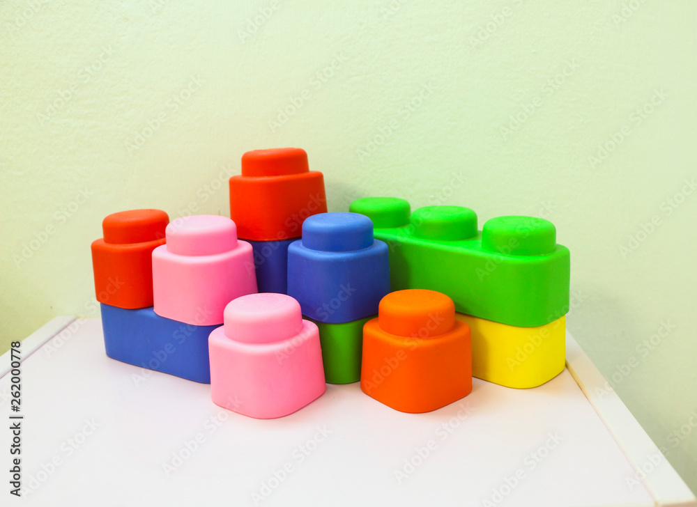 building kit. details of different form from plastic color children's designer for construction. building kit. details of different form from plastic color children's designer for construction.