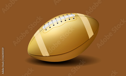 American college high school junior striped football isolated on white background