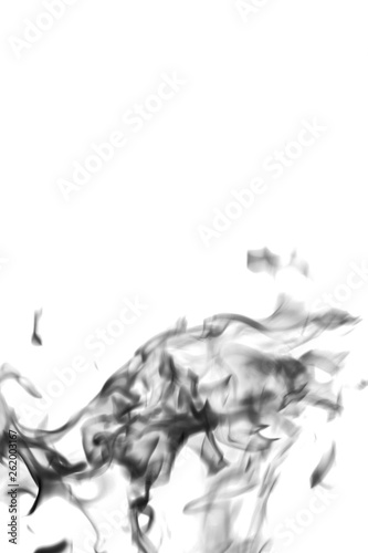 black smoke on white background 