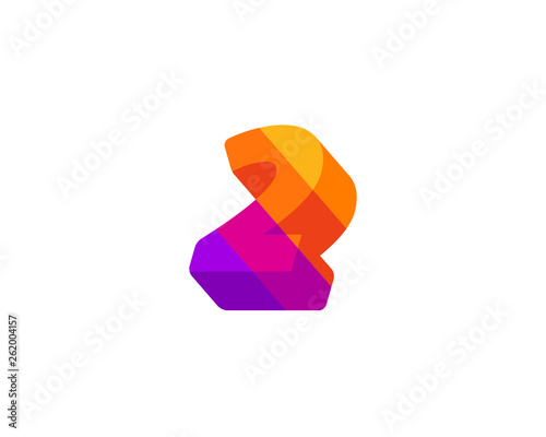 Number 2 logo icon design template elements