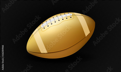 American college high school junior striped football isolated on white background