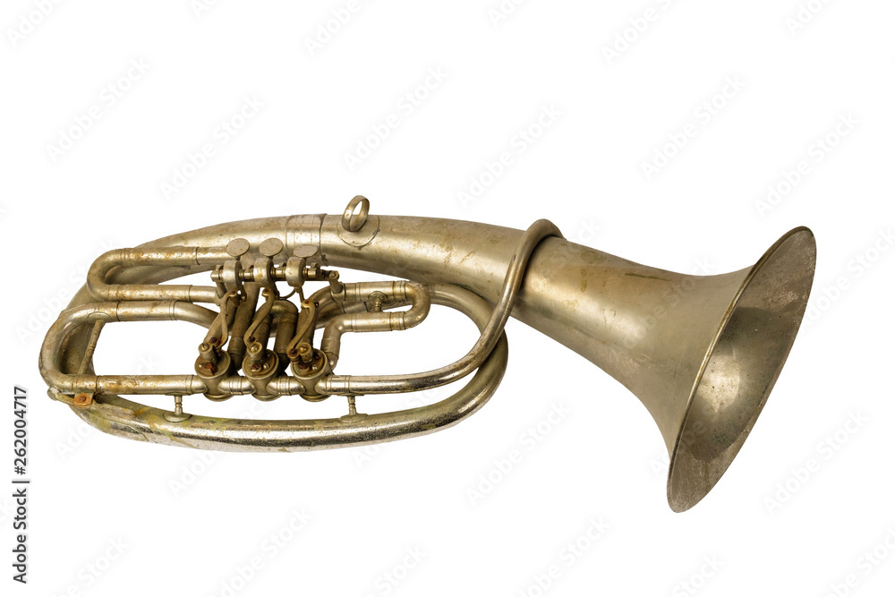 Obraz premium Old vintage French horn