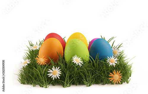 Easter eggs 3d-illustration
