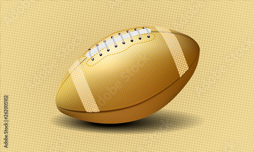 American college high school junior striped football isolated on white background