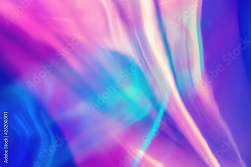 Abstract trendy holographic background in 80s style. Blurred texture in violet, pink and mint colors. Synthwave. Vaporwave style. Retrowave, retro futurism, webpunk