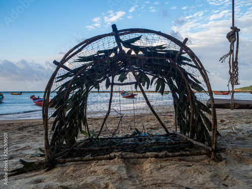 fishing wicker trap. Thailand © alexkazachok