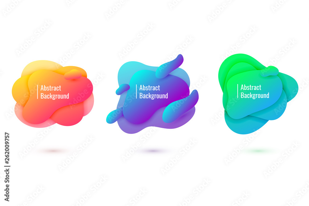 Liquid colorful shapes design