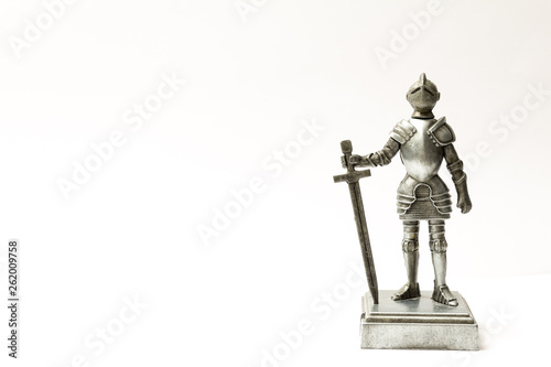 knight toy isolated on white