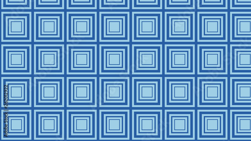 Blue Concentric Squares Pattern Background