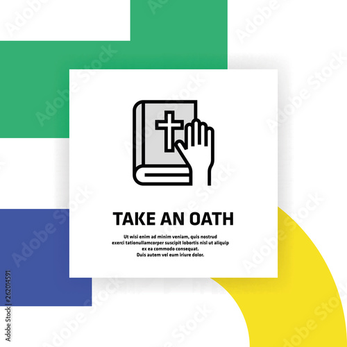 Take On Oath Icon Concept