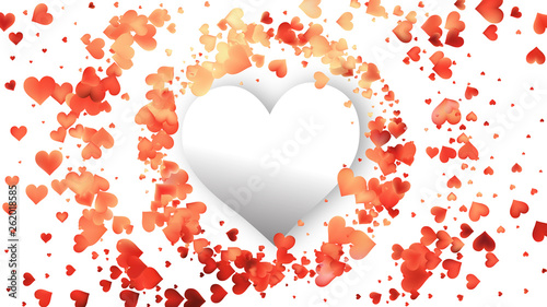 Red and White Heart Background
