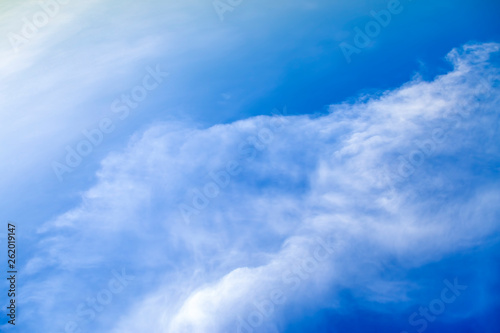 Quadro su tela View white cloud with blue sky