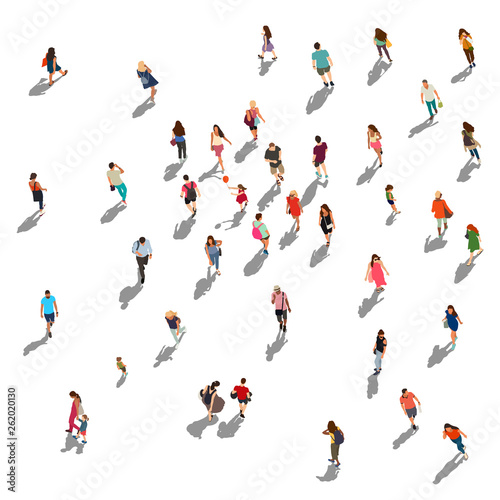 People crowd vector illustration