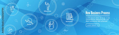 New Business Process Web Header Banner / Icon Set