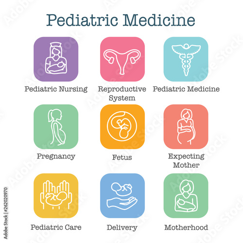 Pediatric Medicine with Baby / Pregnancy Related Icon