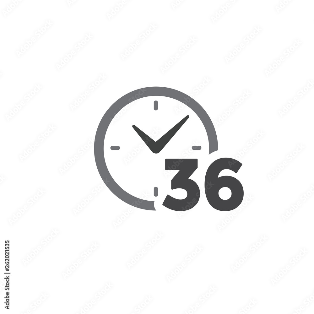 Time Management Icon with Deadline, Hurry, & Punctual Symbolism