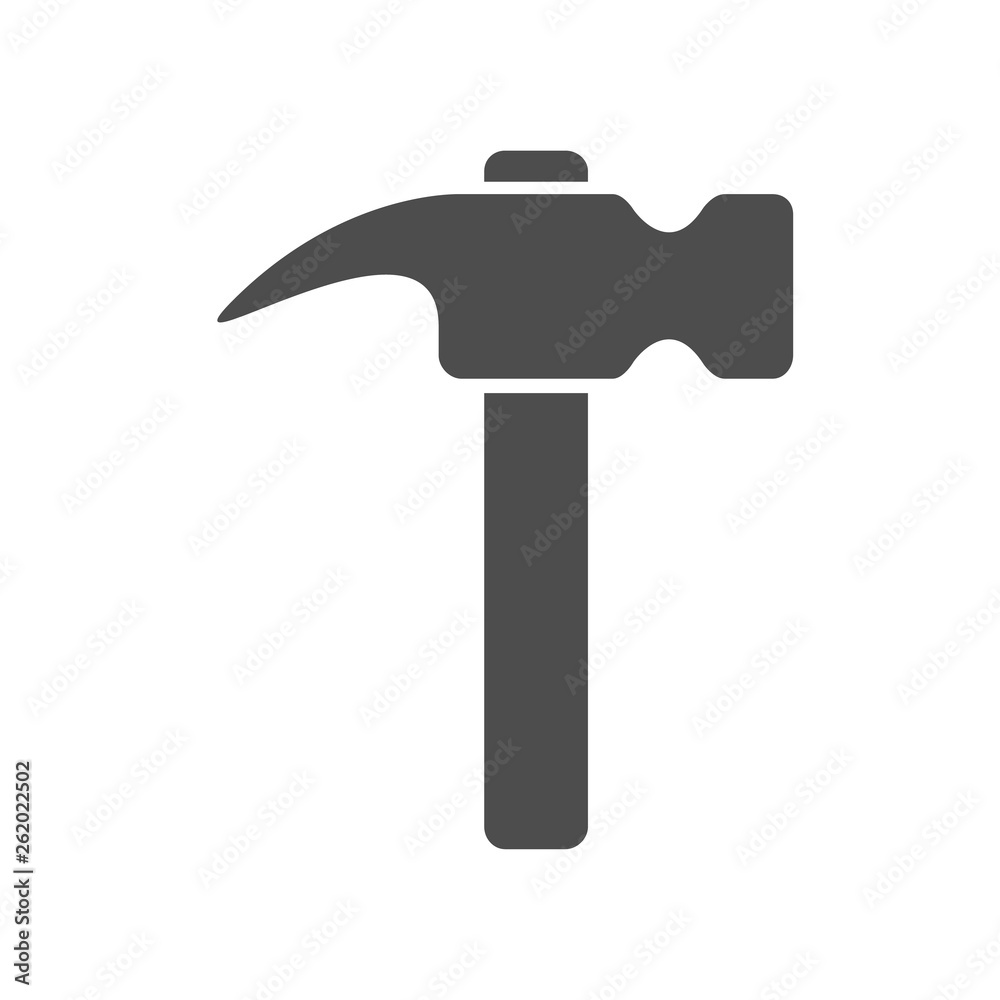 hammer vector icon isolated on white background. hammer flat icon for web, mobile and user interface design hammer vector icon isolated on white background. hammer flat icon for web, mobile and user interface design