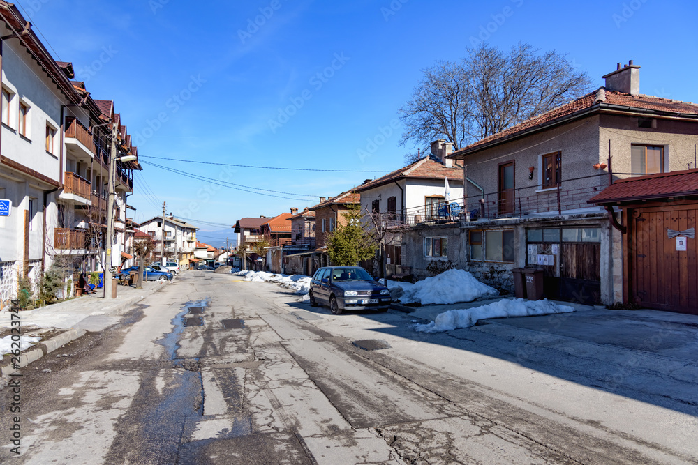 Bansko streets in Bulgaria