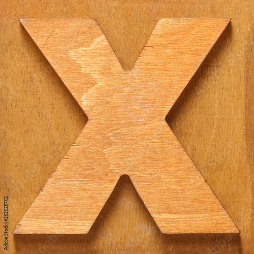 Wooden letter X