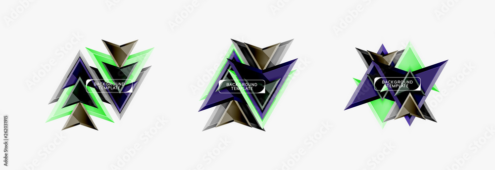 Arrows abstract geometric backgrounds and elements