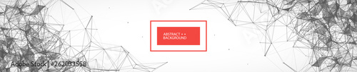 Abstract polygonal vector background with connecting dots and lines. Digital data visualization.
