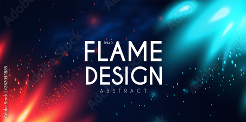 Color Power Abstract Background. Fire and Light. Textured Space.