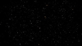 Night starry skies with twinkling and blinking stars. Abstract dark 3D illustration with glowing stars or particles. Space science background of black sky in starry night in UHD 4K