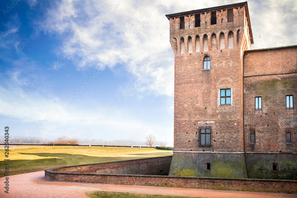 MANTUA: Medieval fortress, Gonzaga Saint George (Giorgio) castle in Italy, Mantua (Mantova)