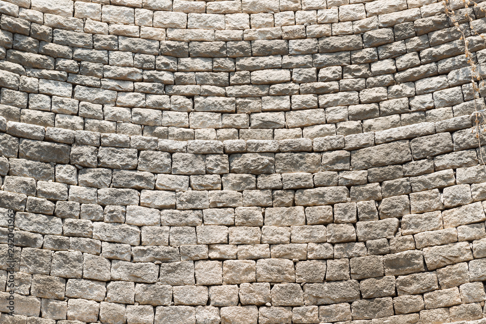 Layers of stone in a well