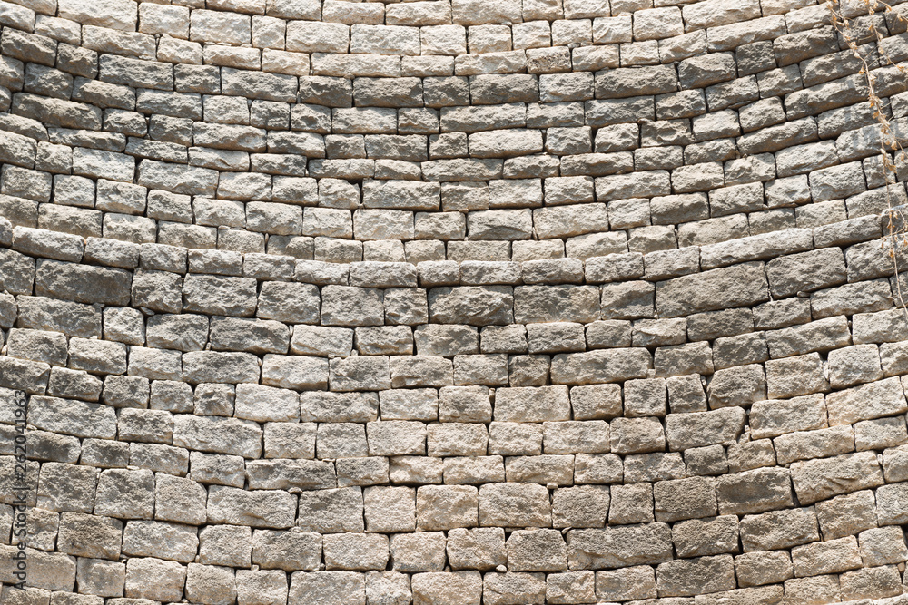 Layers of stone in a well Layers of stone in a well