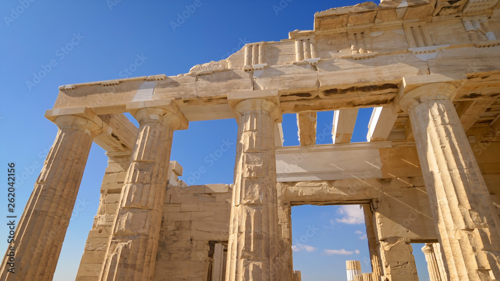 Ancient Greek ruins at the Acropolis in Athens, Greece Ancient Greek ruins at the Acropolis in Athens, Greece