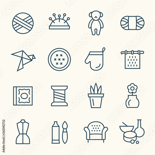 Hand made vector icon set