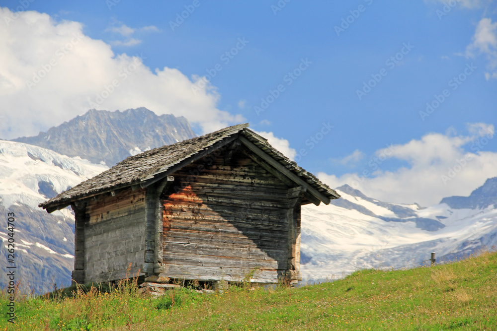 Haus, Alpen, Schweiz Haus, Alpen, Schweiz