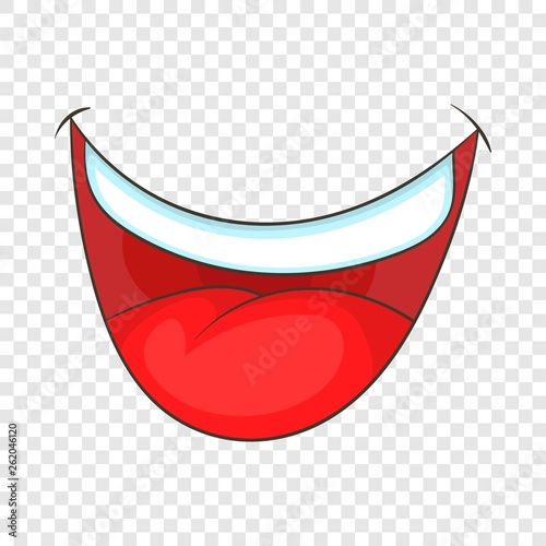 Mouth clown icon in cartoon style isolated on background for any web design 