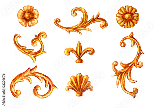 Baroque style elements. Wat...