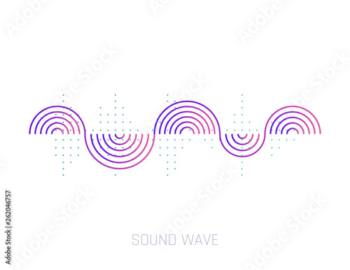 Vector Sound Wave. Colorful sound waves for party, DJ, pub, clubs, discos. Audio equalizer technology. Vector illustration