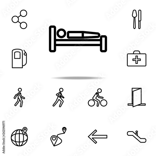 bed icon. Navigation icons universal set for web and mobile