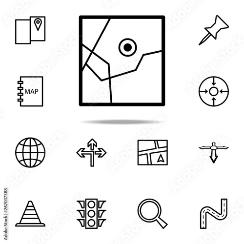 point on the navigator icon. Navigation icons universal set for web and mobile