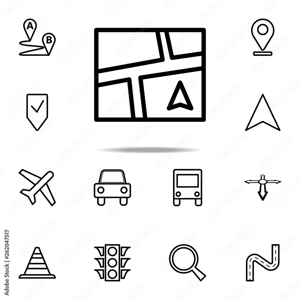 navigator screen icon. Navigation icons universal set for web and mobile navigator screen icon. Navigation icons universal set for web and mobile